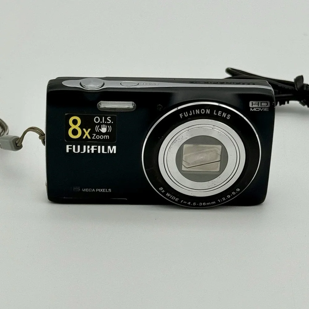 Fujifilm FinePix JZ250 16MP Digital Camera Black READ Menu Button Issue Bundle